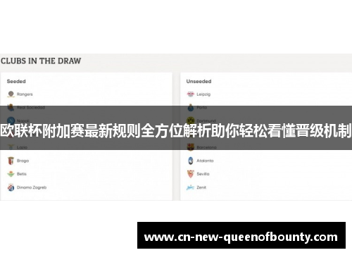 欧联杯附加赛最新规则全方位解析助你轻松看懂晋级机制
